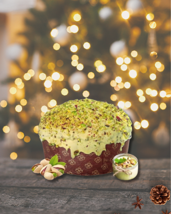 Panettone Pistacchio Artigianale 750-780 gr con scatola